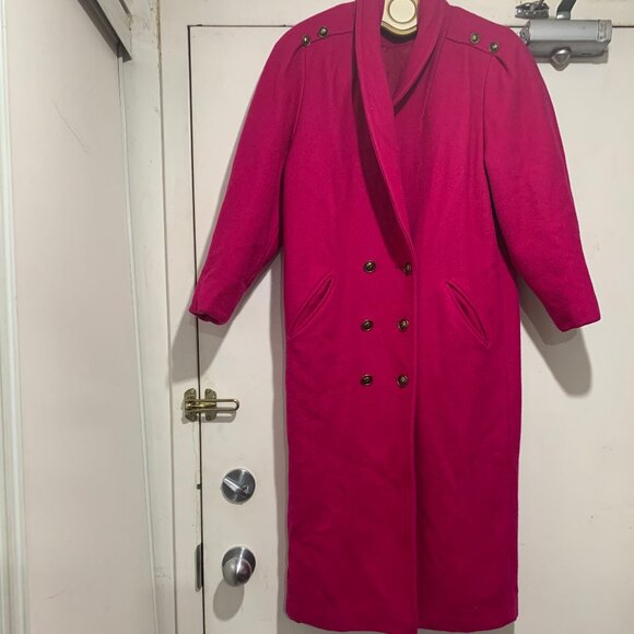 VINTAGE FOX RUN DOUBLE BREAST WOOL TRENCH COATS SIZE M - Picture 1 of 14